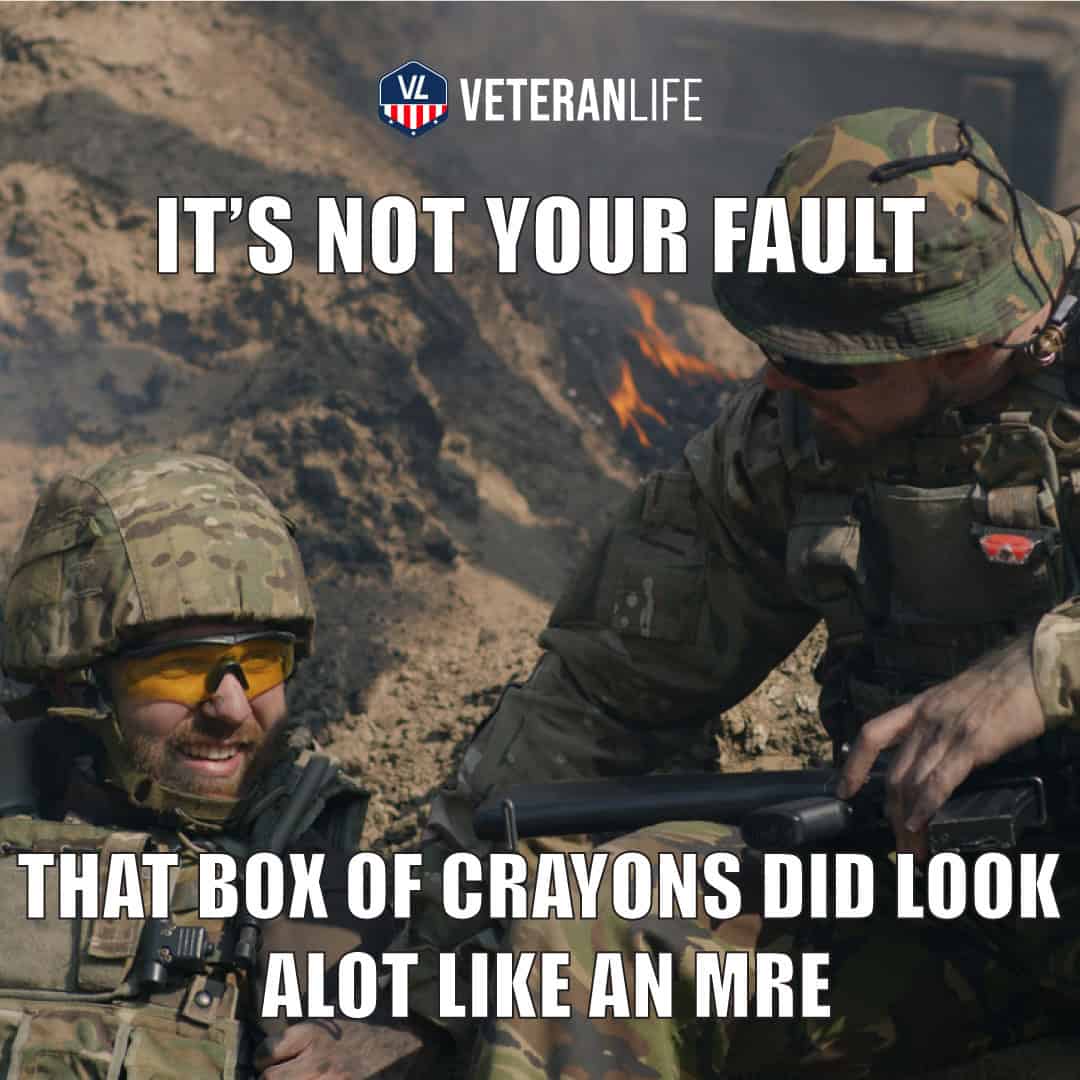 It's not your fault that box of crayons did look like an MRE