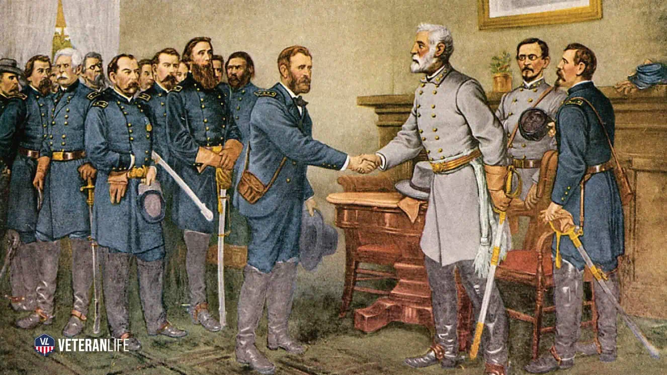 the Surrender at Appomattox Court House art