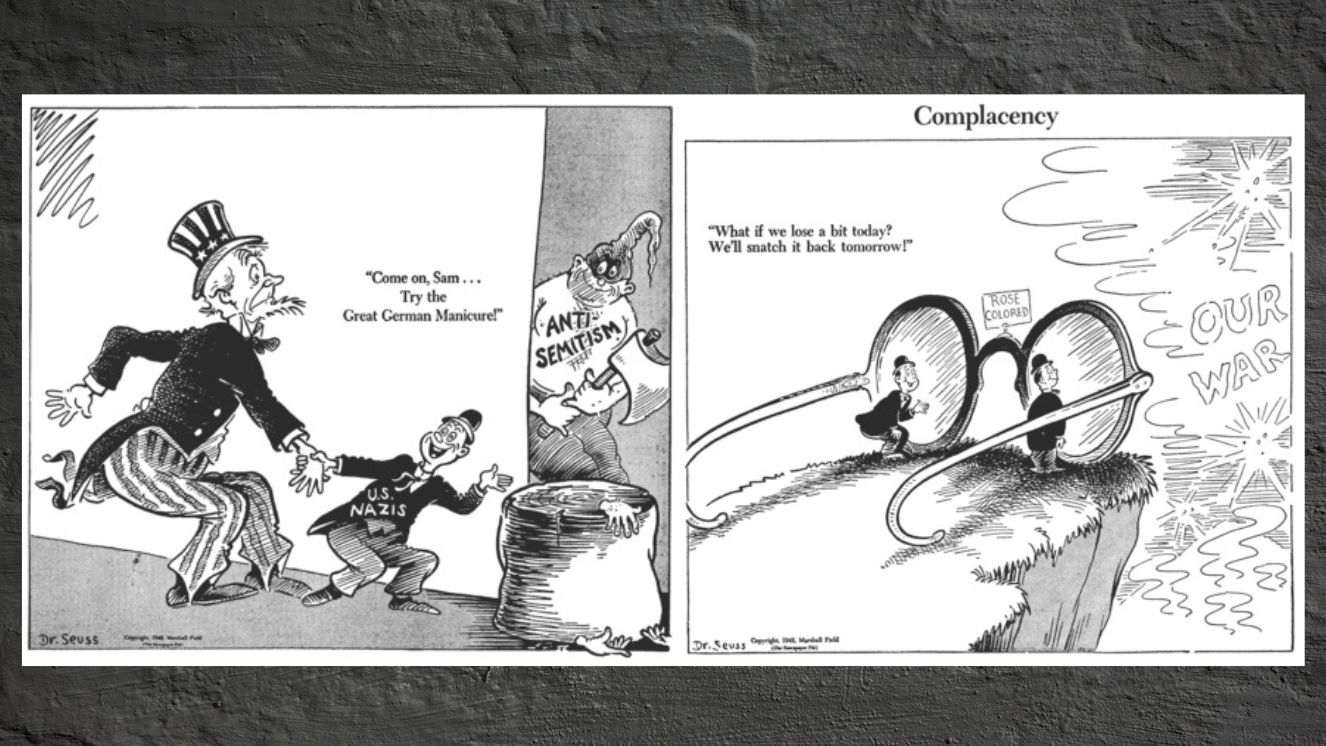 Dr Seuss political cartoons