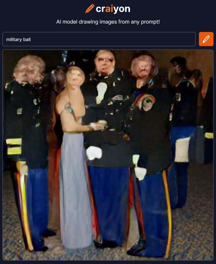 ai generated image of a military ball