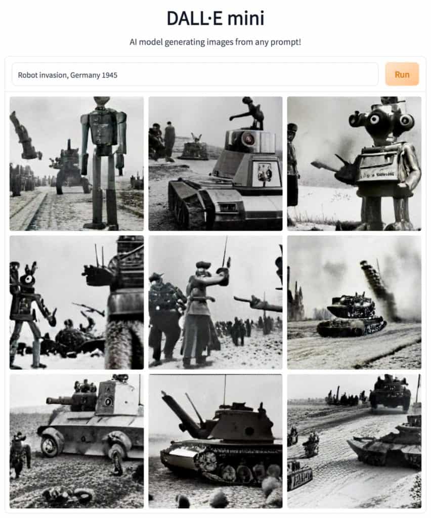 ai generated image of robot invasion of germany