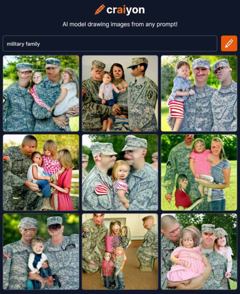 ai generated image of a military family