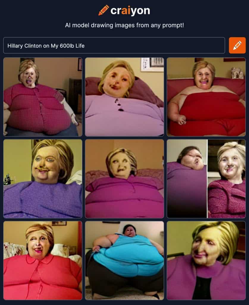ai generated image of hilary clinton