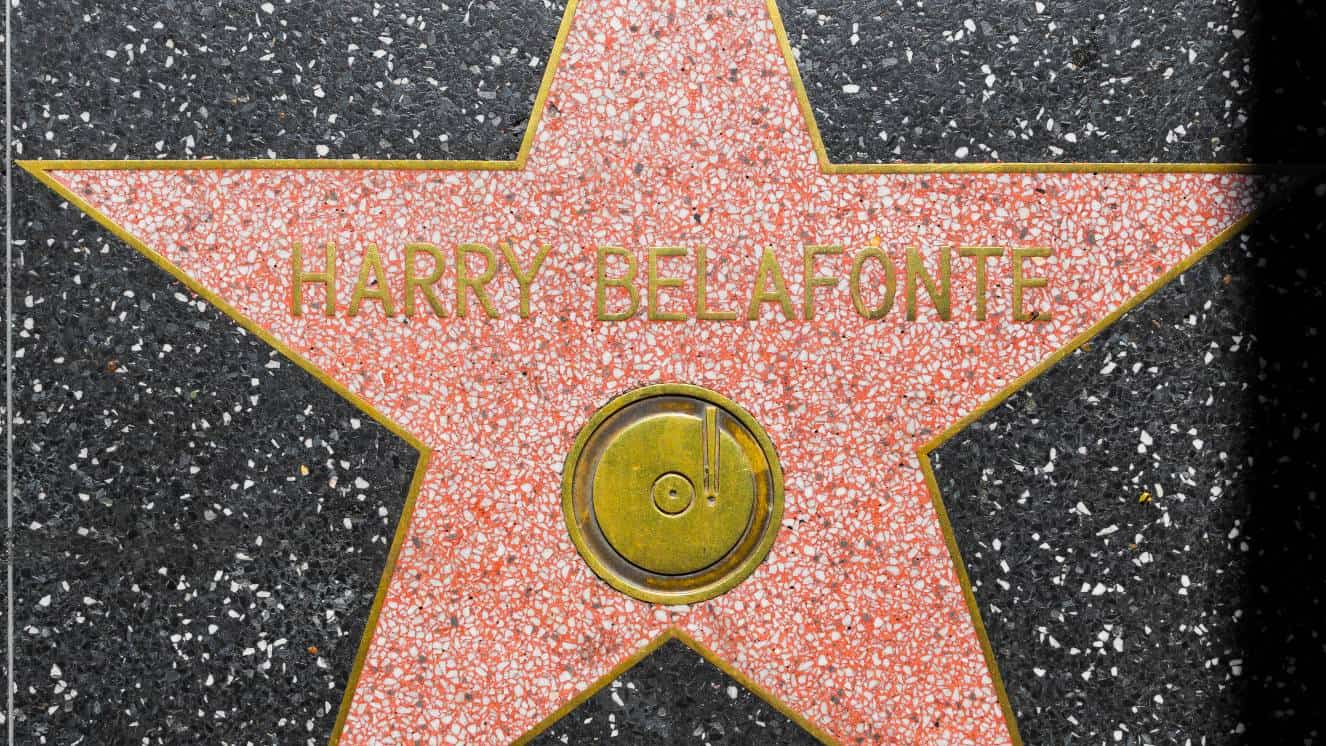 The star for Harry Belafonte on the Hollywood Walk of Fame.