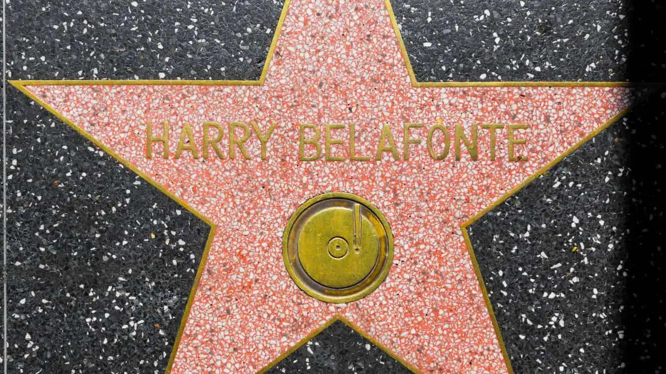 The star for Harry Belafonte on the Hollywood Walk of Fame.