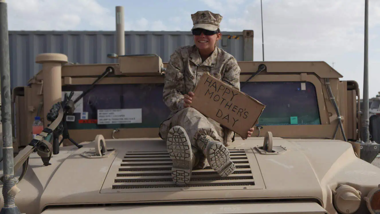 Combat Correspondent Lance Cpl. Megan Sindelar with I Marine Expeditionary Force (FWD) sends Mother's Day wishes to her mother, Kendra, in New Bremen, Ohio.