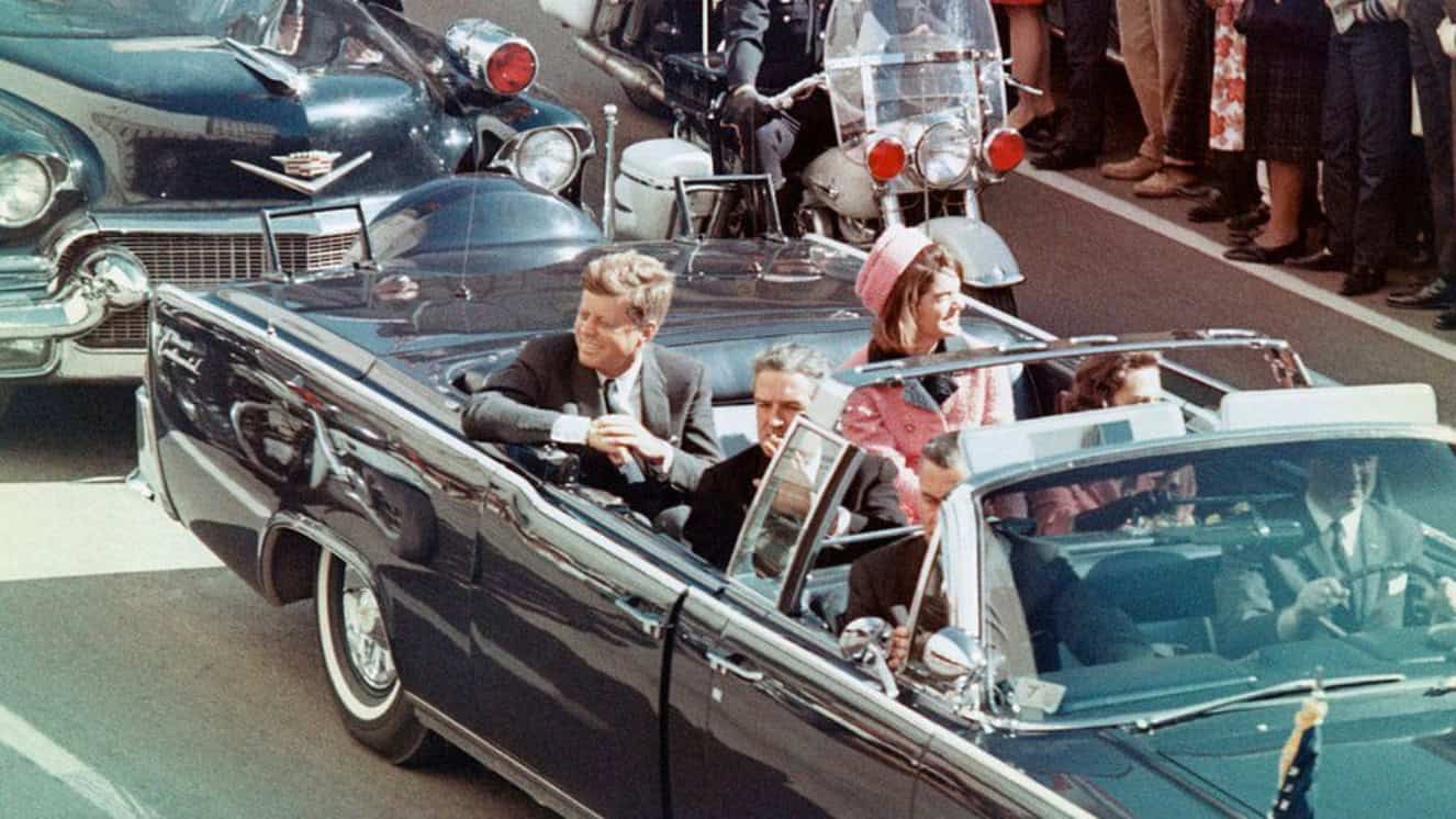 John F. Kennedy the day of his assassination in Dealey Plaza.