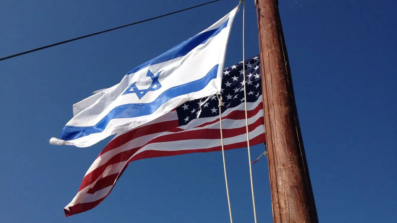 Operation Save Our Allies is offering assistance and this image shows an American flag and the flag of Israel together.