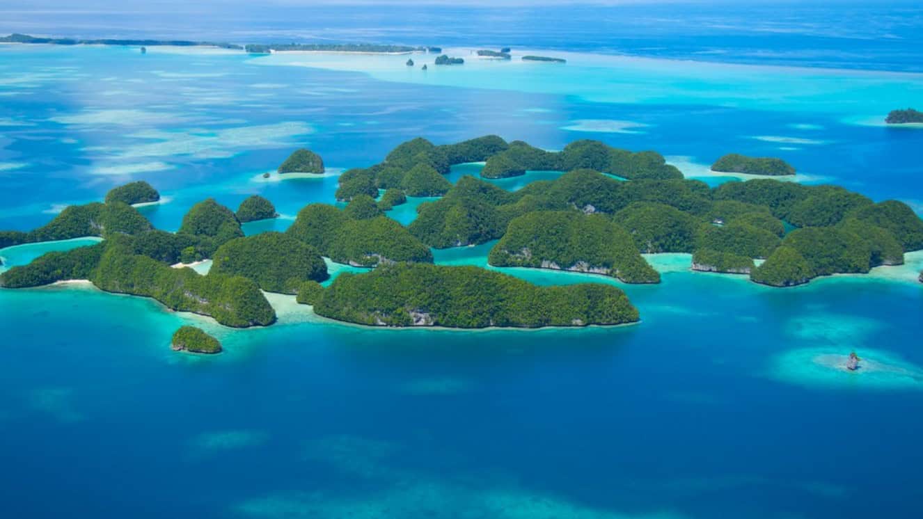 A view of the island of Palau.