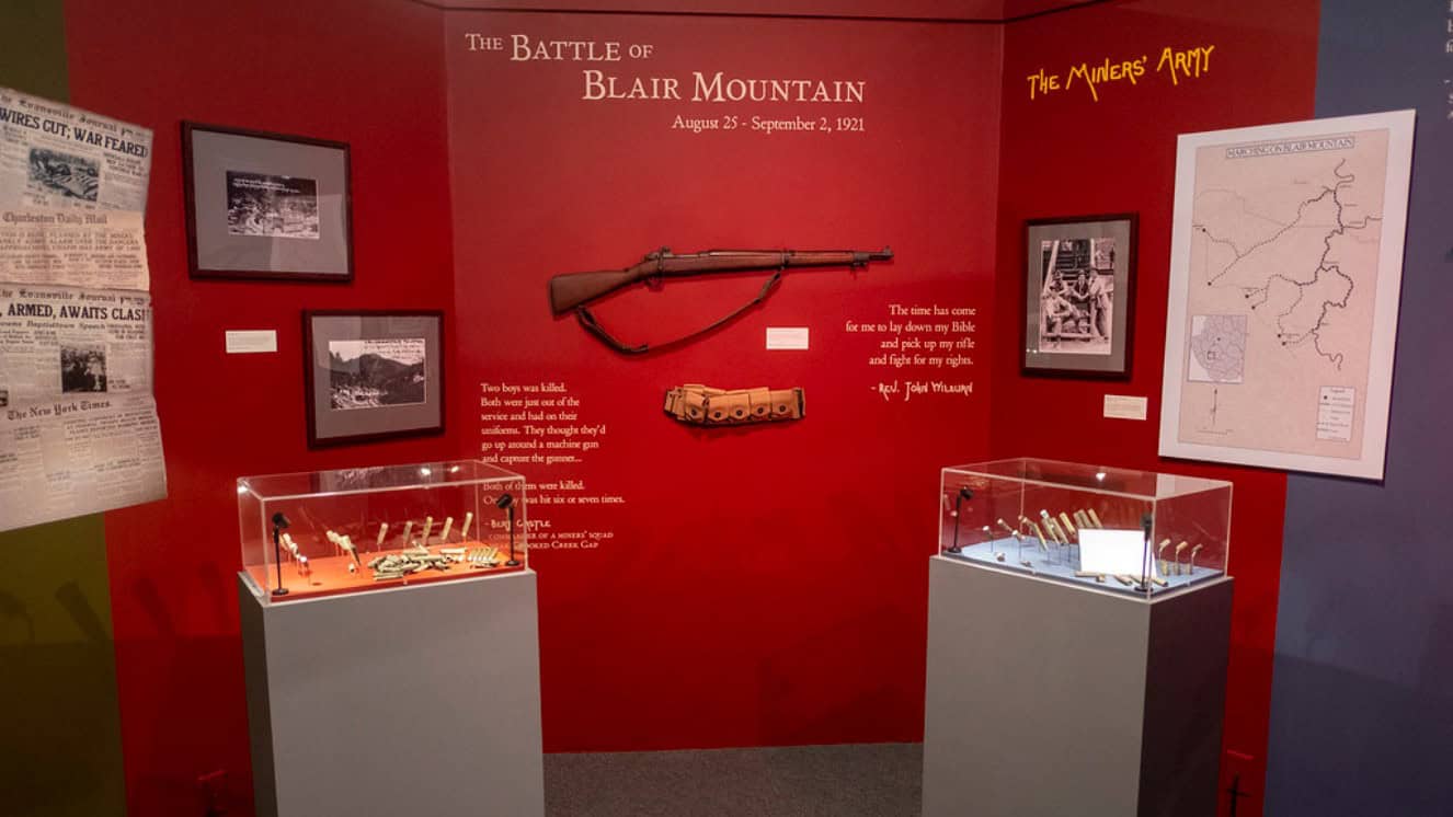 The West Virginia Mine Wars Museum with a Battle of Blair Mountain exhibit.