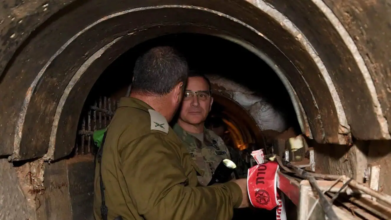 Commander Scaparrotti visiting captured Hamas tunnels, accompanied by Gaza Division Commander Brig. Gen Yehuda Fox.