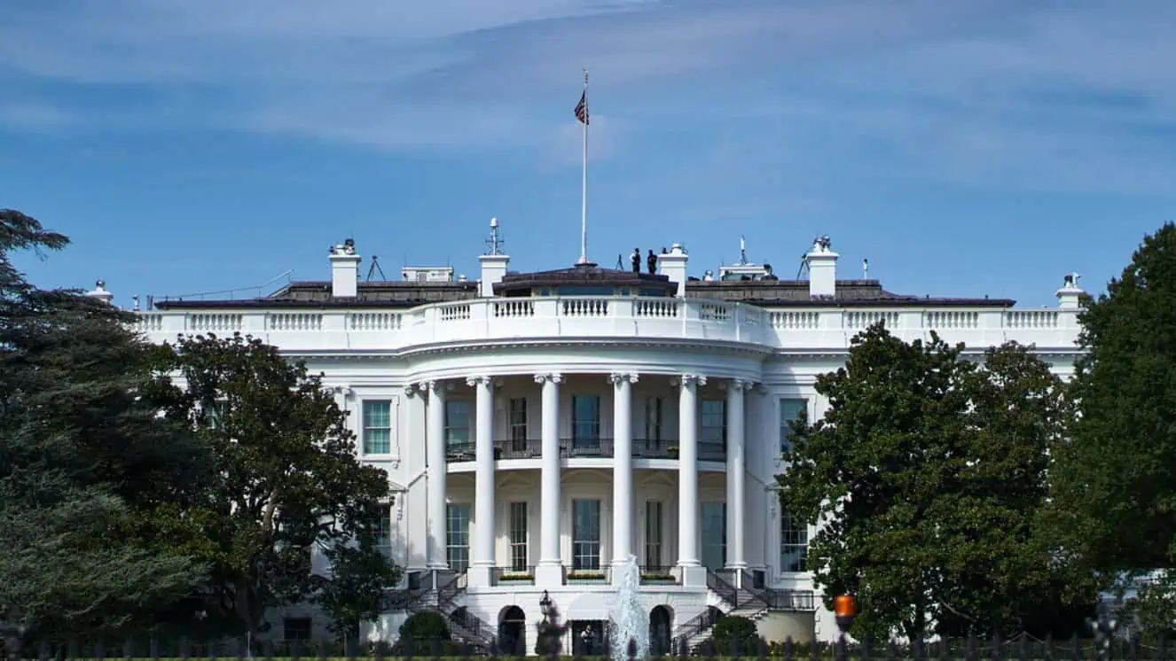 The White House staff are inside of this picture of the White House.