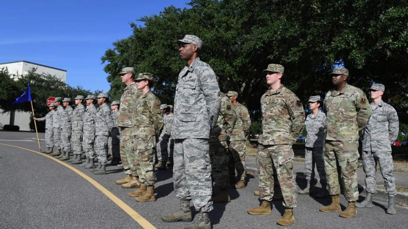 Soldiers ahead of 2025 military pay raise.