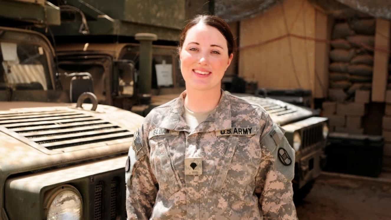 Women military draft recruiting female soldiers.