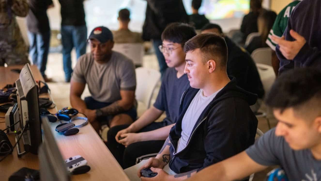 Military recruiting to use video games. Soldiers competed in a video game tournament during 1st Signal Brigade Signal Week at Camp Humphreys, Republic of South Korea on April 19, 2023.