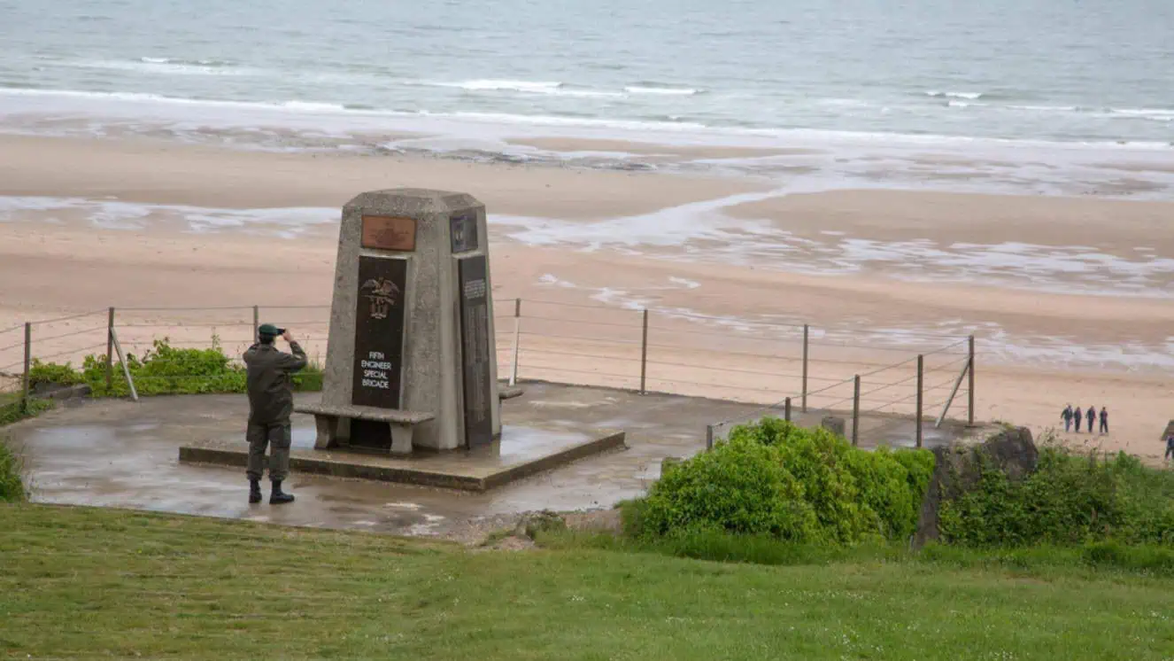 Memorial at Omaha Beach France.