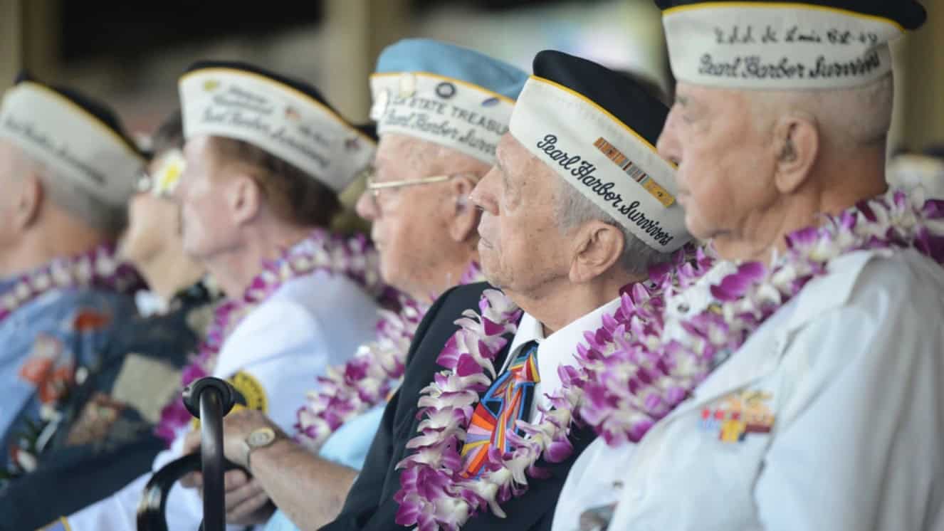 Picture of Pearl Harbor survivors.