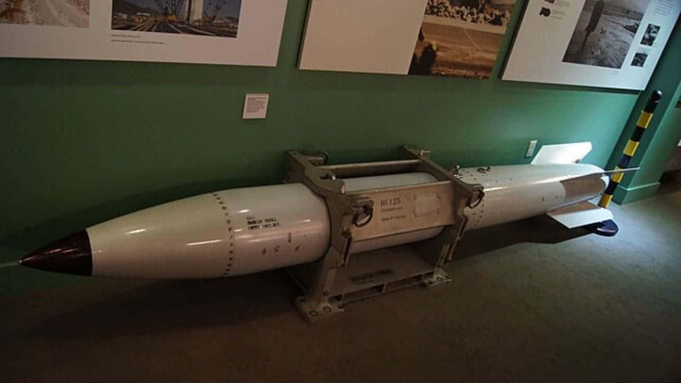 B61 bomb on display.