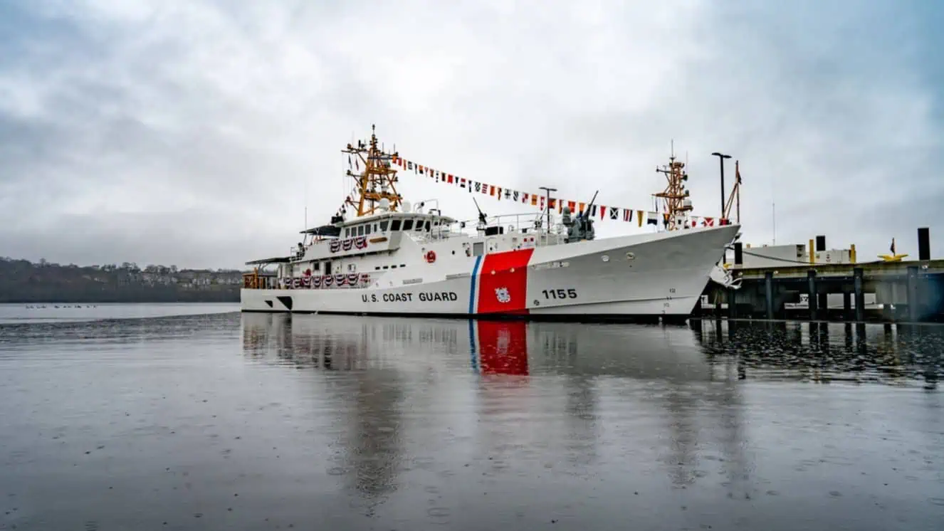 The melvin bell ship being commissioned.