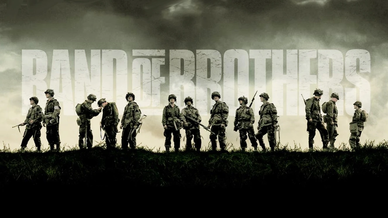 Band of Brothers cast on the movie poster.