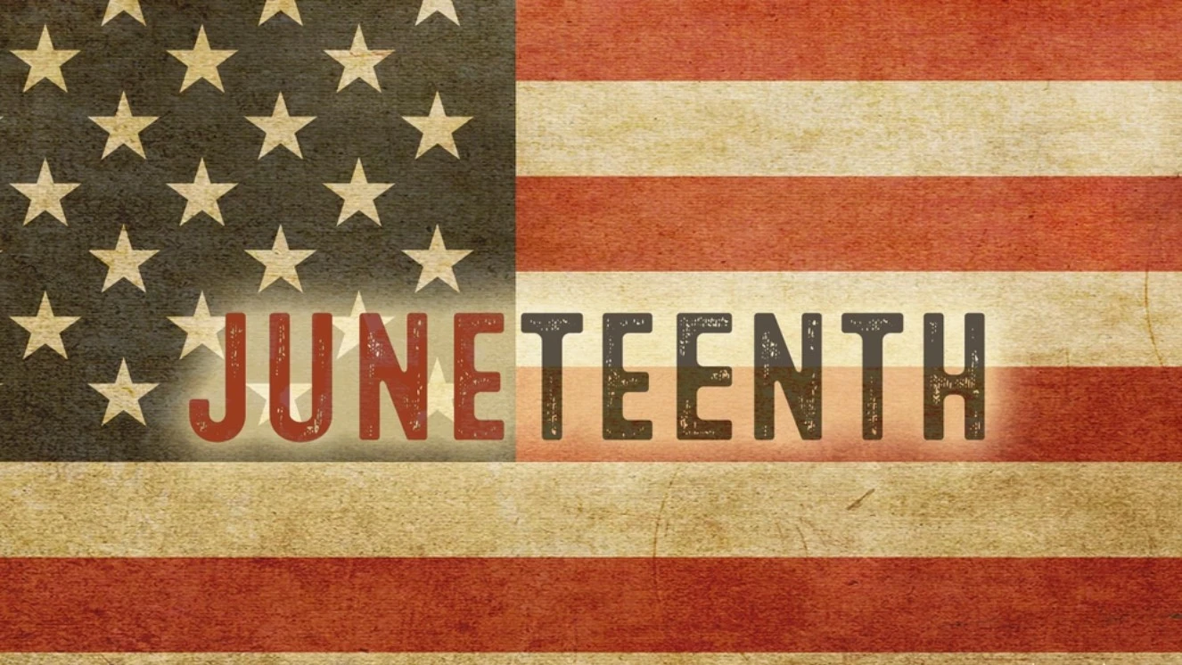 Juneteenth 2024 graphic of an American flag.