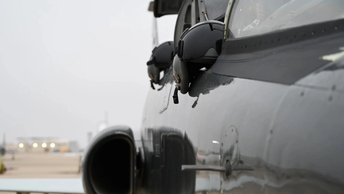 Two helmets sit atop a T-38 Talon in preparation for one of nearly 200 sorties flown out of Laughlin Air Force Base, Texas on Feb. 3, 2022 as we break down famous military call signs.