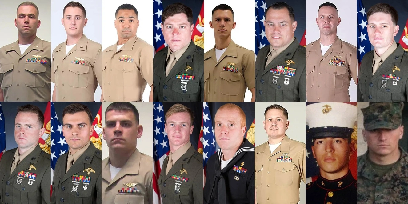 Soldiers who passed away in the 2017 US aircraft crash.