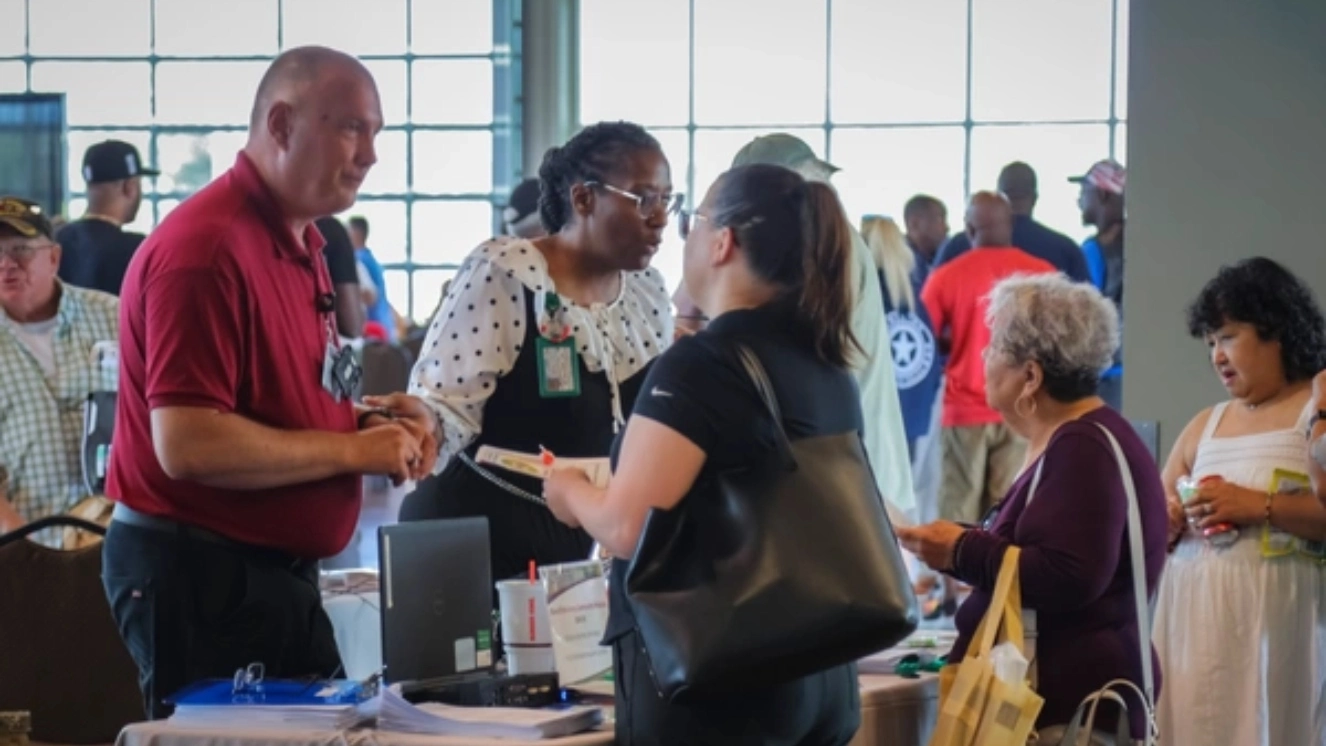 BACH leaders, Col. Sam Preston, hospital commander, and Brandi Johnson, deputy director for Partnerships and Outlying Clinics, joined U.S. Department of Veterans Affairs officials at the PACT Act Claim Summer Fest, Aug. 10, in Clarksville, Tennessee.