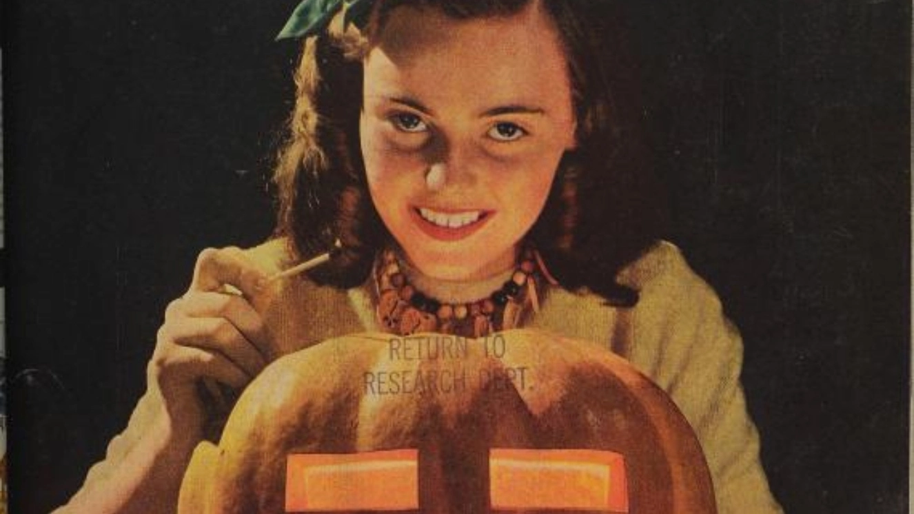 Magazine cover of Colliers representing World War 2 Halloween.